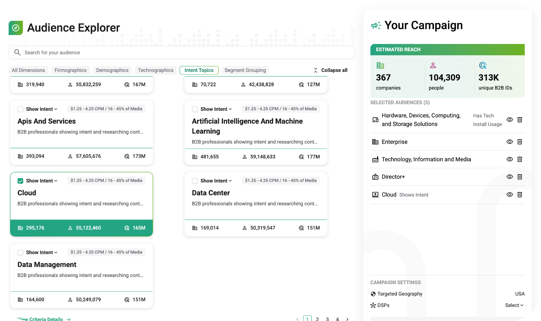Build an Audience in the Explorer